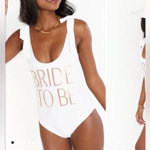 One piece “Bride to Be” swimsuit